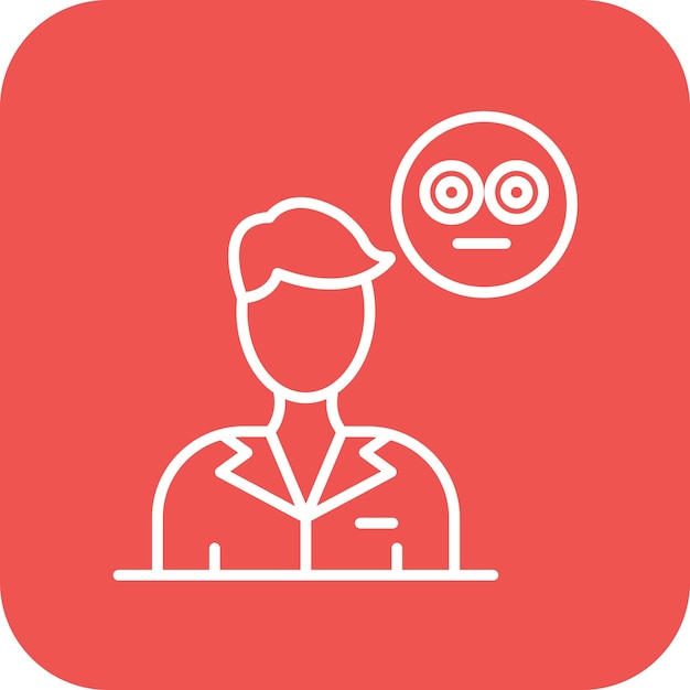 Imagen vectorial de icono abrumada Se puede usar para la inteligencia emocional