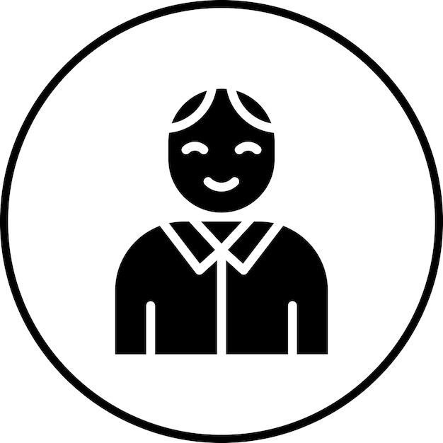 Imagen vectorial del icono del abuelo Se puede usar para el hogar de ancianos