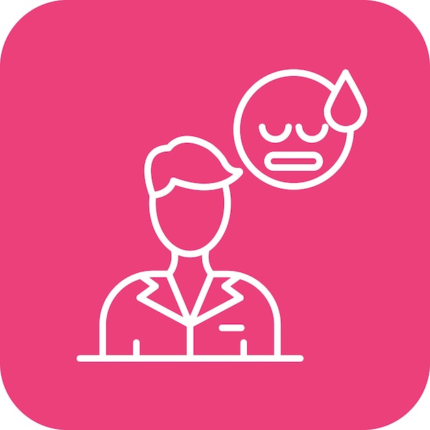 Imagen vectorial de icono aburrido Se puede usar para la inteligencia emocional
