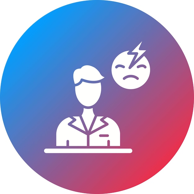 Imagen vectorial de icono de abuso emocional Se puede usar para la inteligencia emocional