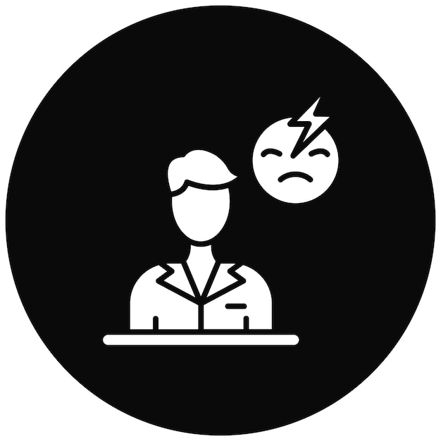 Imagen vectorial de icono de abuso emocional Se puede usar para la inteligencia emocional