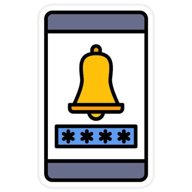 Imagen vectorial del icono de acceso a las alarmas Se puede utilizar para la UI móvil