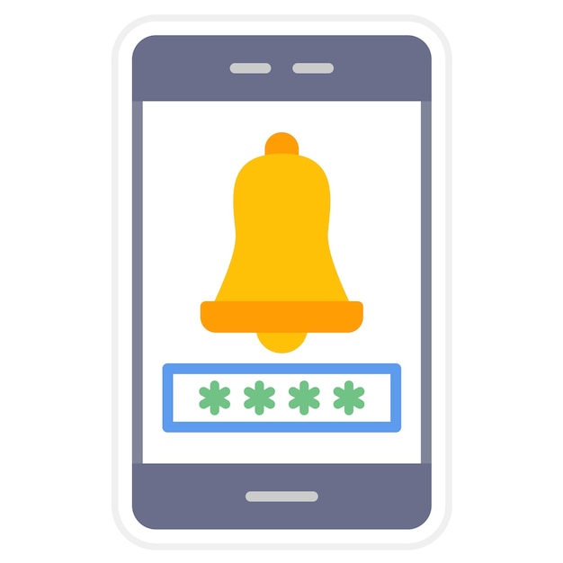 Imagen vectorial del icono de acceso a las alarmas Se puede utilizar para la UI móvil