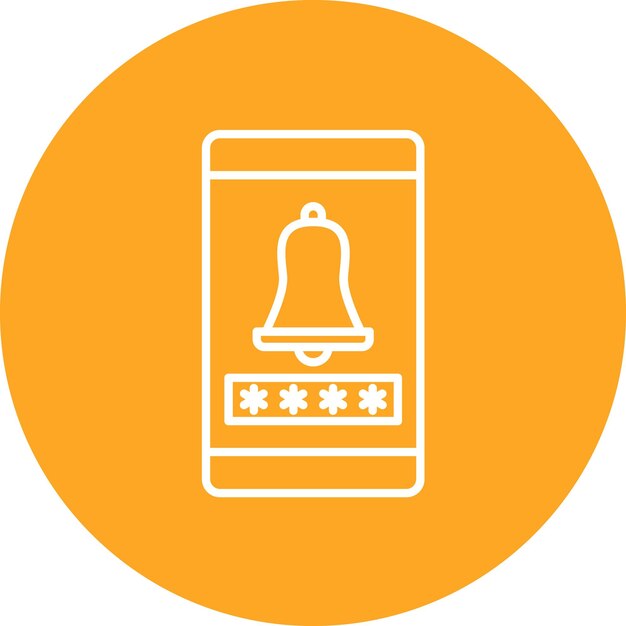 Imagen vectorial del icono de acceso a las alarmas Se puede utilizar para la UI móvil