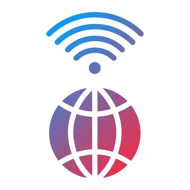 Imagen vectorial de icono de acceso a Internet Puede utilizarse para servicios públicos