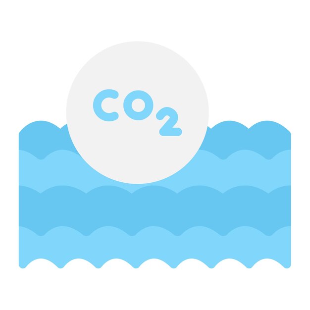 Imagen vectorial del icono de acidez del océano Se puede usar para el calentamiento global