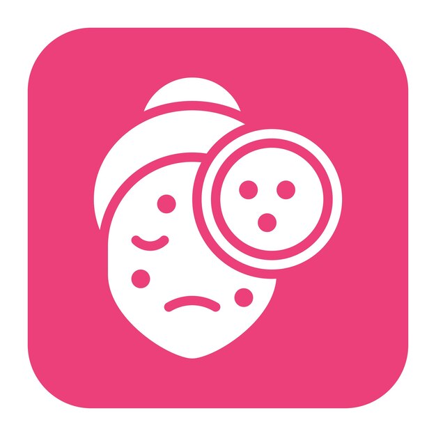 Imagen vectorial del icono del acné Se puede usar para cosmetología