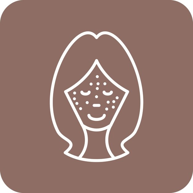 Imagen vectorial del icono del acné Se puede usar para el cuidado de la piel