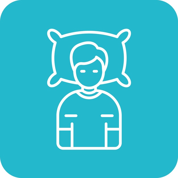 Imagen vectorial del icono acostado Se puede utilizar para la comodidad