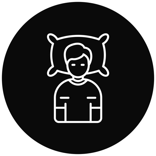 Imagen vectorial del icono acostado Se puede utilizar para la comodidad