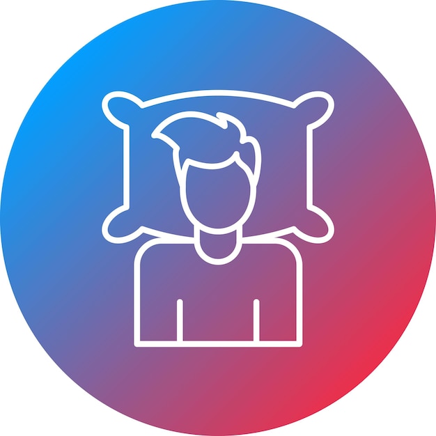 Imagen vectorial del icono acostado Se puede utilizar para la limpieza de la casa