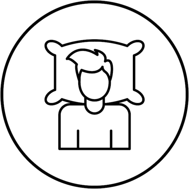 Imagen vectorial del icono acostado Se puede utilizar para la limpieza de la casa