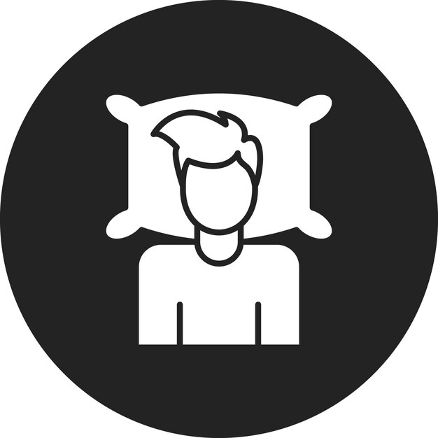 Imagen vectorial del icono acostado Se puede utilizar para la limpieza de la casa
