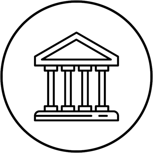Imagen vectorial del icono de la Acrópolis Se puede usar para Landmarks