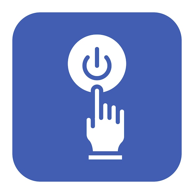 Imagen vectorial del icono de activación Se puede utilizar para el video blog