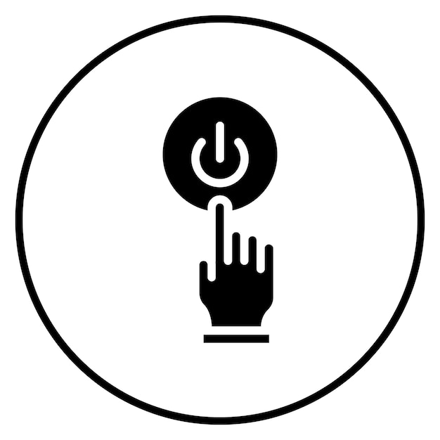 Imagen vectorial del icono de activación Se puede utilizar para el video blog
