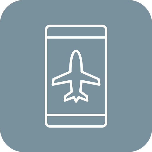 Imagen vectorial de icono activo en modo avión Se puede utilizar para la UX de la interfaz de usuario móvil
