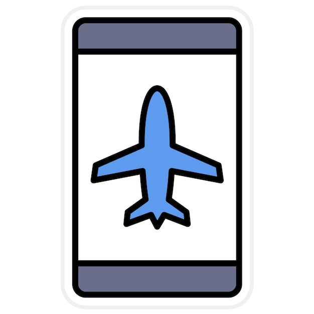 Imagen vectorial de icono activo en modo avión Se puede utilizar para la UX de la interfaz de usuario móvil