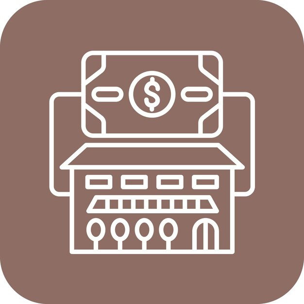 Imagen vectorial del icono de activos fijos Puede utilizarse para la contabilidad