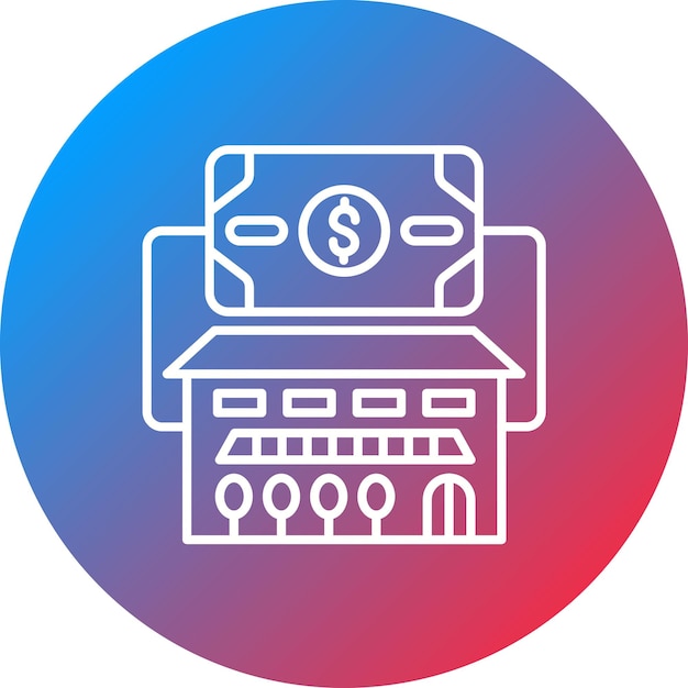 Imagen vectorial del icono de activos fijos Puede utilizarse para la contabilidad