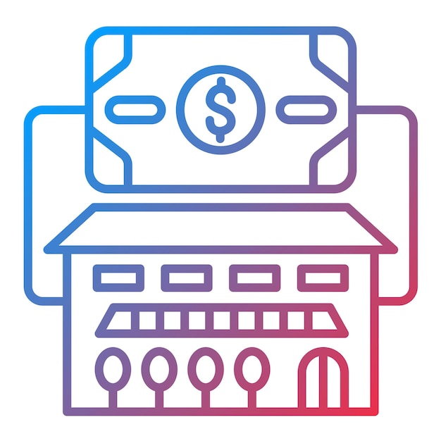 Imagen vectorial del icono de activos fijos Puede utilizarse para la contabilidad