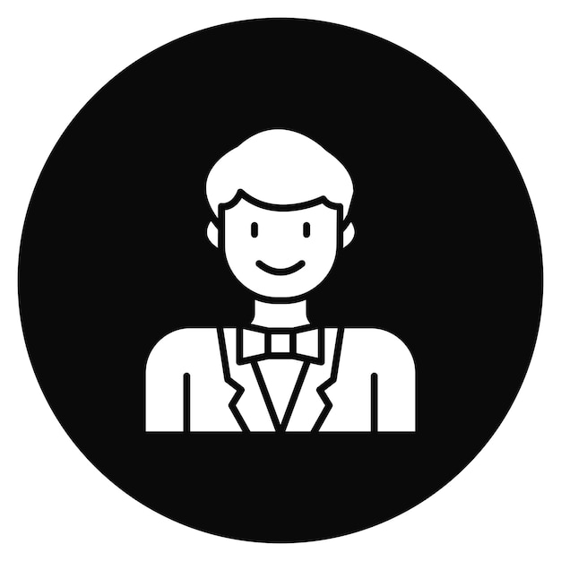 Imagen vectorial del icono del actor Se puede usar para el cine