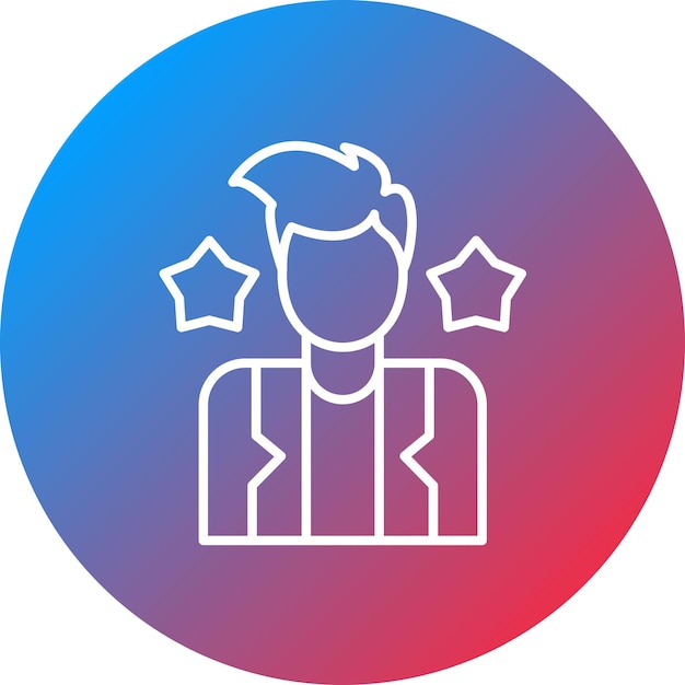 Imagen vectorial del icono del actor Se puede usar para la creatividad