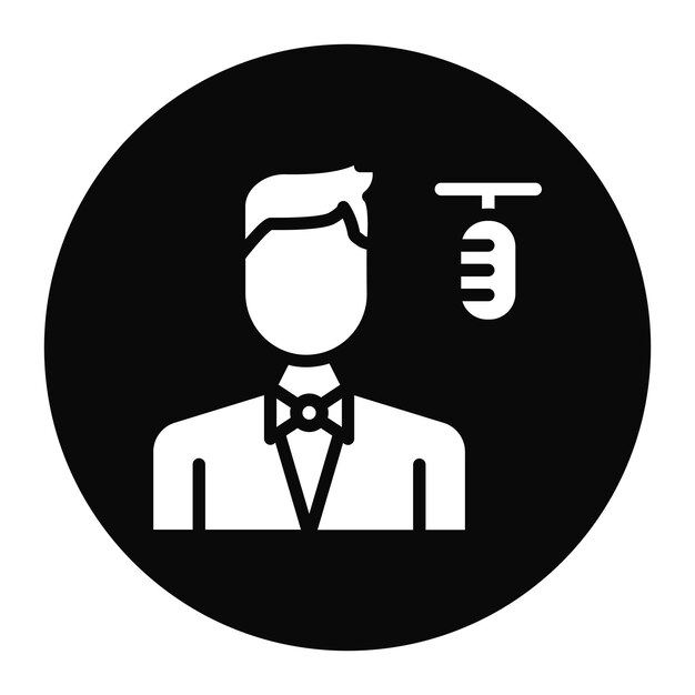 Imagen vectorial de icono de actor de voz Se puede usar para el desarrollo de juegos