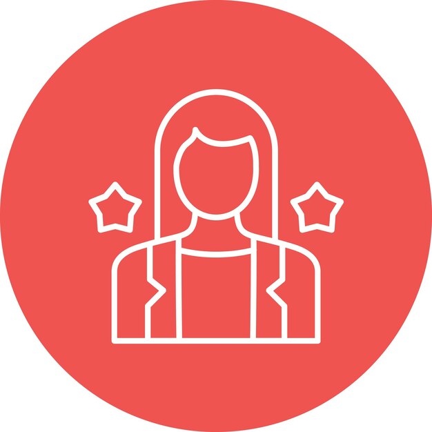 Imagen vectorial del icono de la actriz Se puede usar para la creatividad