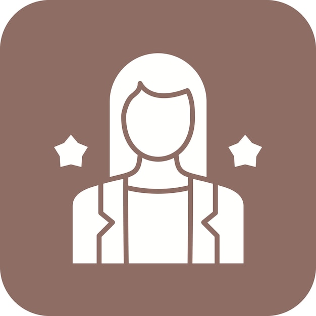 Imagen vectorial del icono de la actriz Se puede usar para la creatividad
