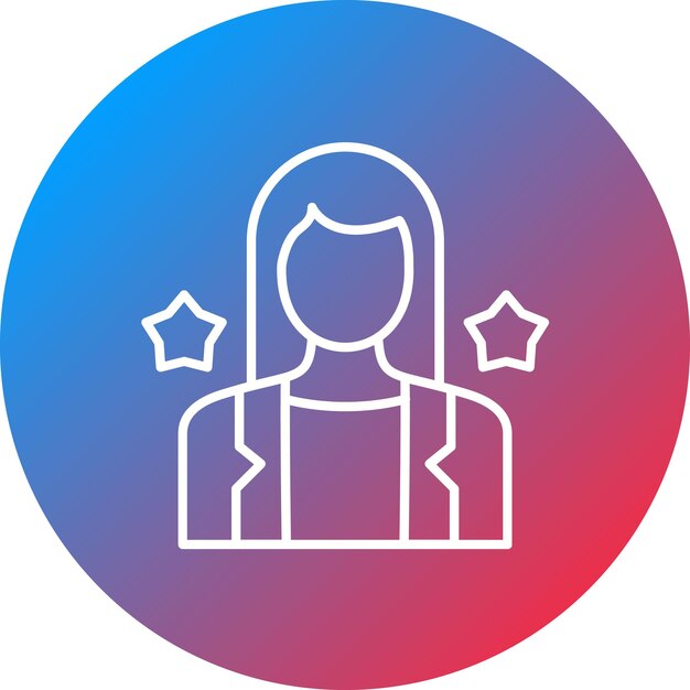 Imagen vectorial del icono de la actriz Se puede usar para la creatividad