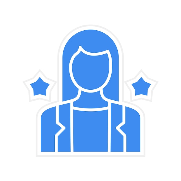 Imagen vectorial del icono de la actriz Se puede usar para la creatividad
