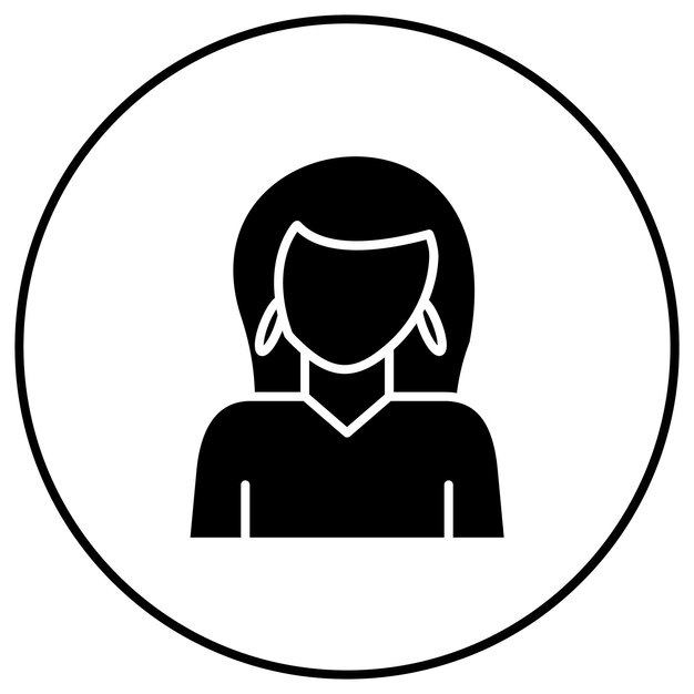 Imagen vectorial del icono de la actriz Se puede usar para la producción de video
