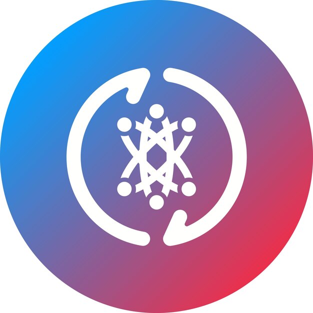 Imagen vectorial de icono de actualización continua Puede utilizarse para la bioingeniería