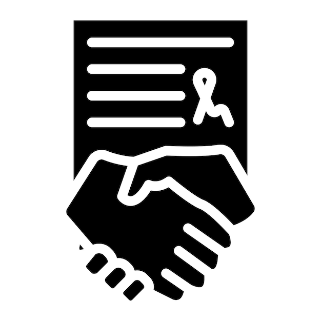 Imagen vectorial del icono del acuerdo de préstamo Se puede utilizar para el préstamo