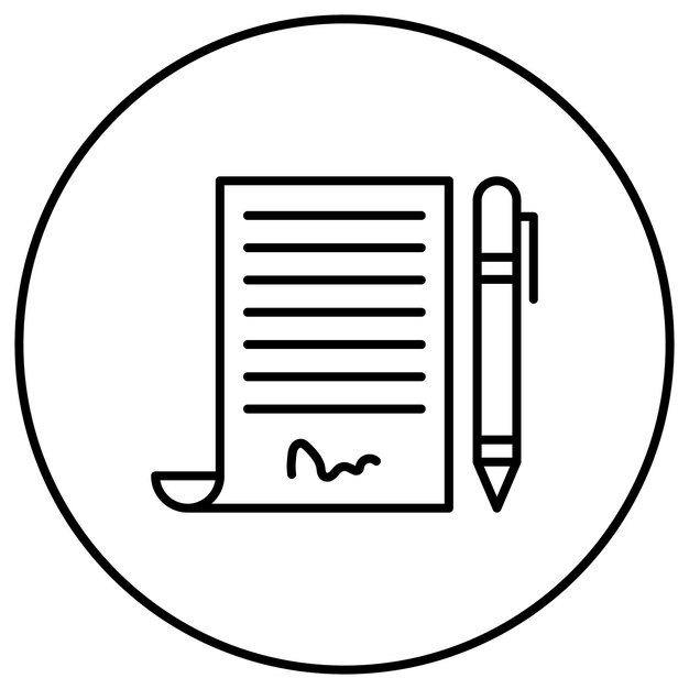 Imagen vectorial del icono del acuerdo Se puede usar para Crime and Law