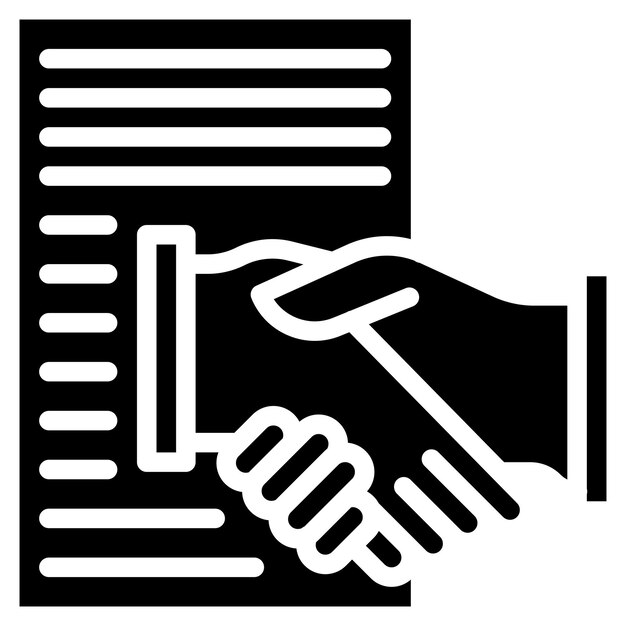 Imagen vectorial del icono del acuerdo Se puede utilizar para la compilación y la regulación