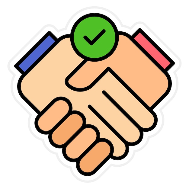 Imagen vectorial del icono del acuerdo Se puede utilizar para la gestión empresarial