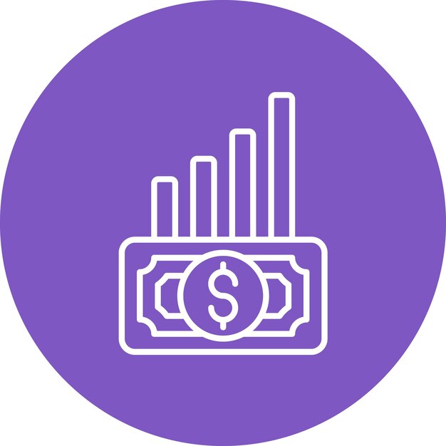 Imagen vectorial del icono de acumulación Se puede utilizar para Finanzas