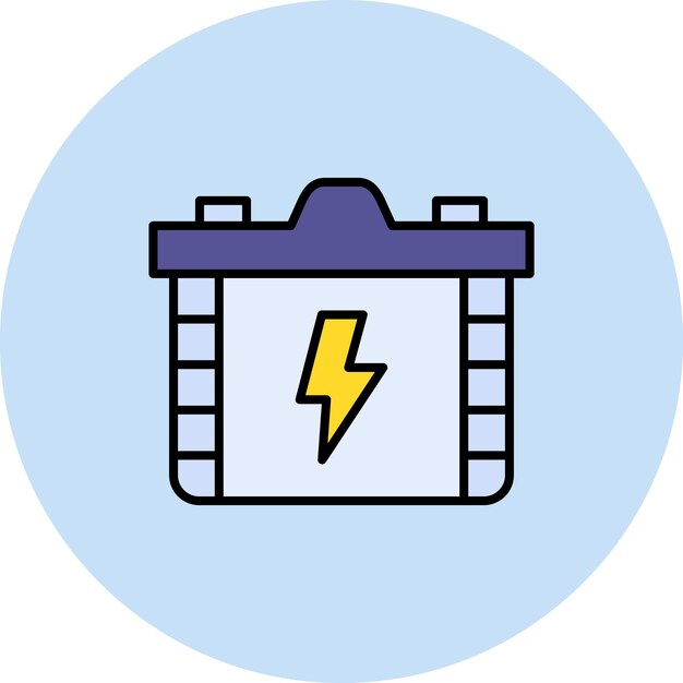 Imagen vectorial del icono del acumulador Se puede utilizar para la energía renovable