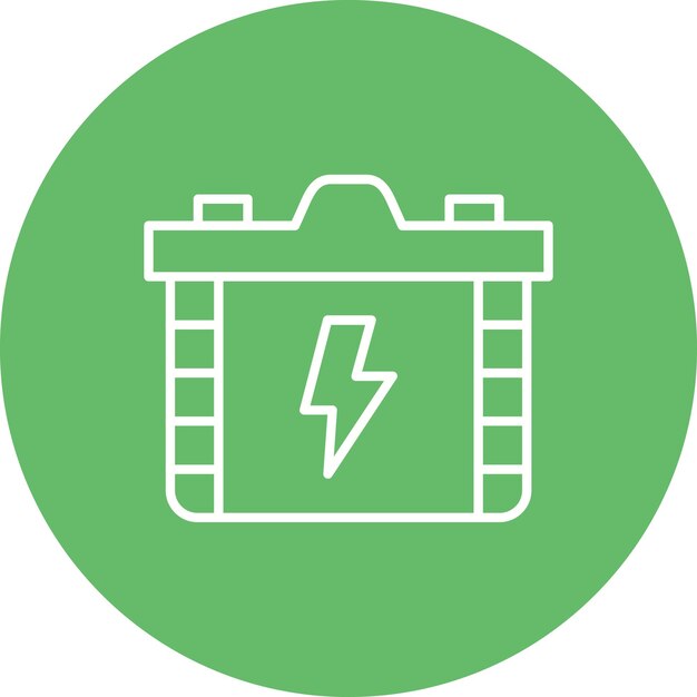 Imagen vectorial del icono del acumulador Se puede utilizar para la energía renovable