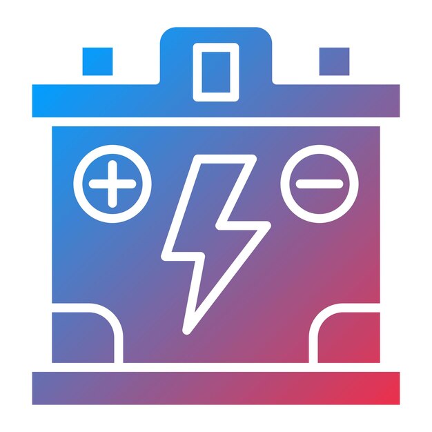 Imagen vectorial del icono del acumulador Se puede utilizar para la reparación de automóviles