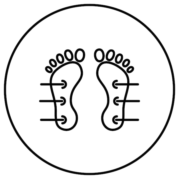 Imagen vectorial de icono de acupuntura del pie Se puede usar para Spa
