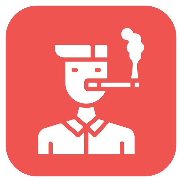 Imagen vectorial del icono de la adicción al tabaco Se puede utilizar para fumar