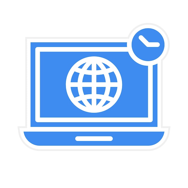 Imagen vectorial de icono de adicción a Internet Se puede usar para Adicción