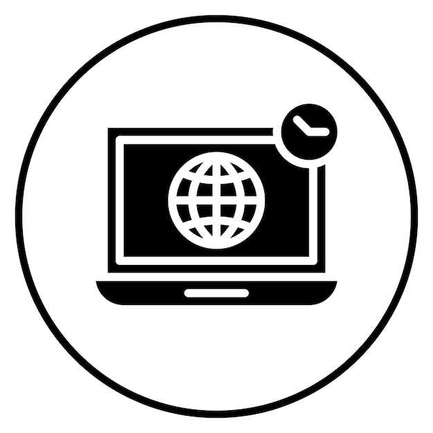 Imagen vectorial de icono de adicción a Internet Se puede usar para Adicción