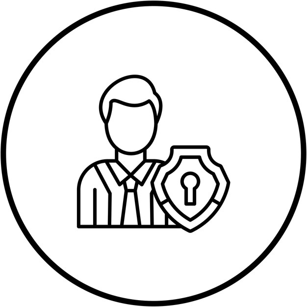 Imagen vectorial del icono del administrador de autorización Se puede utilizar para el alojamiento web