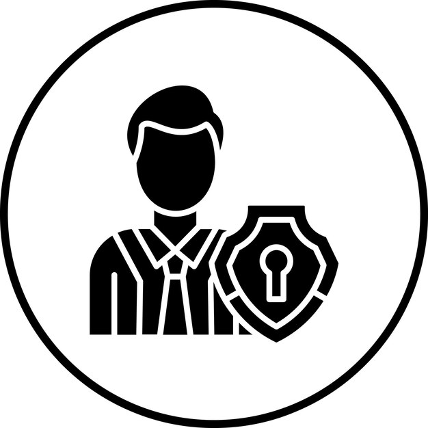Imagen vectorial del icono del administrador de autorización Se puede utilizar para el alojamiento web