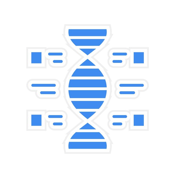 La imagen vectorial del icono de ADN se puede utilizar para la física