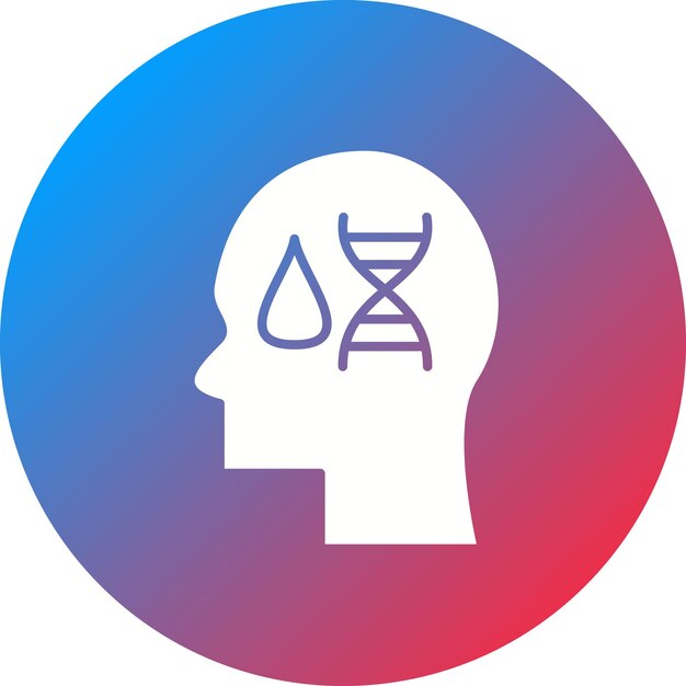 Imagen vectorial de icono de ADN Se puede utilizar para la salud mental